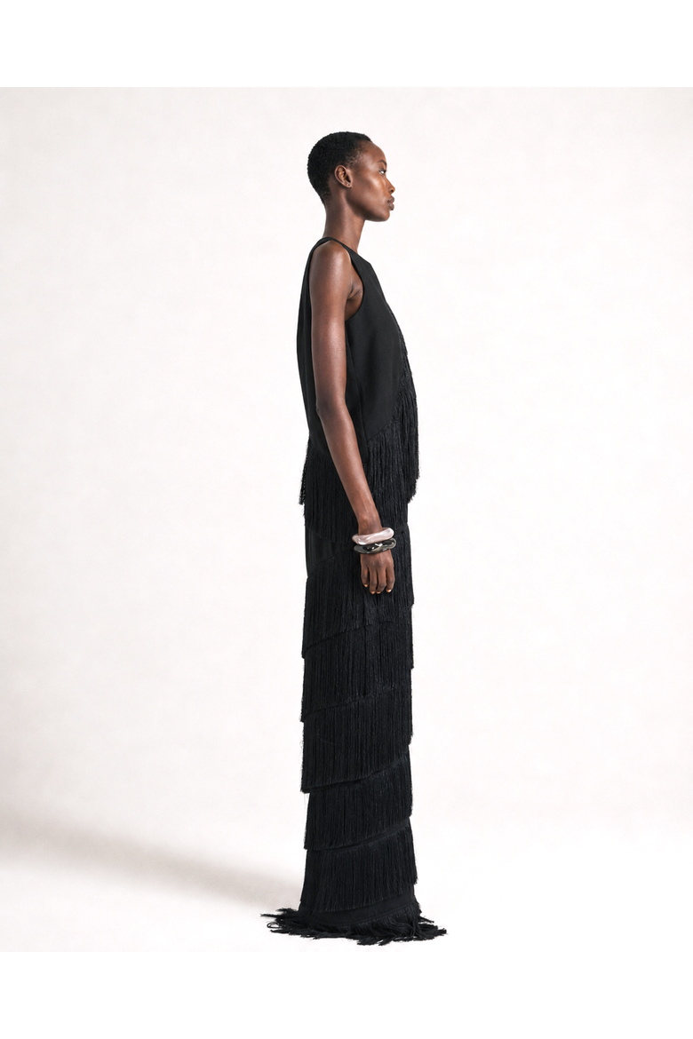 Cascade Top And Skirt, Alternate, color, Midnight Black