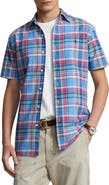 Polo Ralph Lauren Classic Fit Plaid Short Sleeve Button-Down Oxford Shirt
