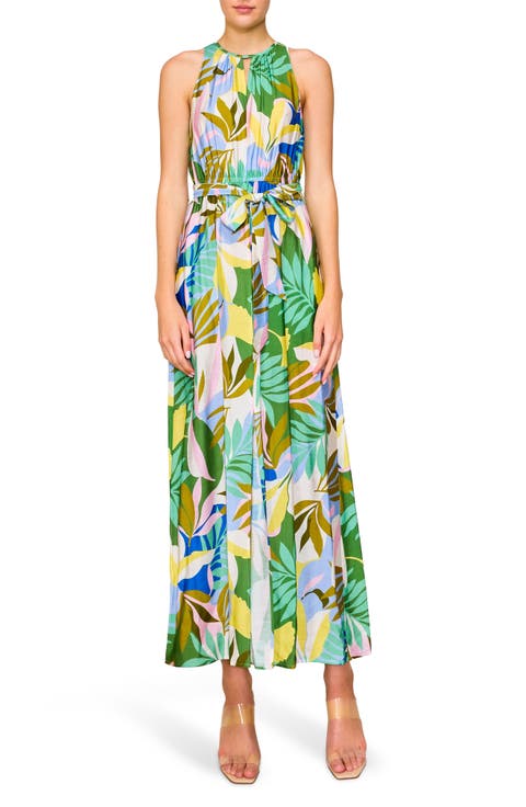 Halter Neck Sleeveless Maxi Dress