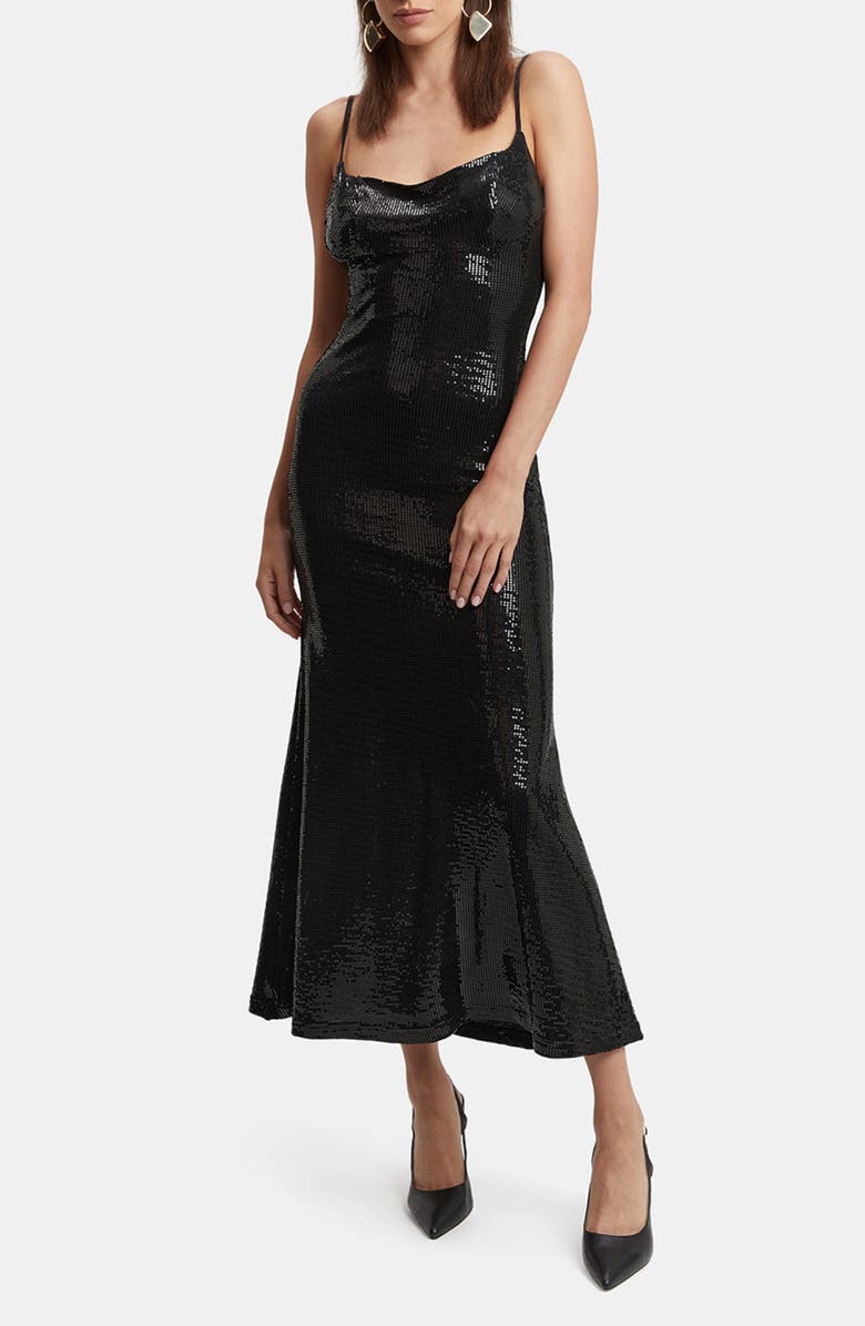 Bardot Ira Sequin Midi Dress, Main, color,