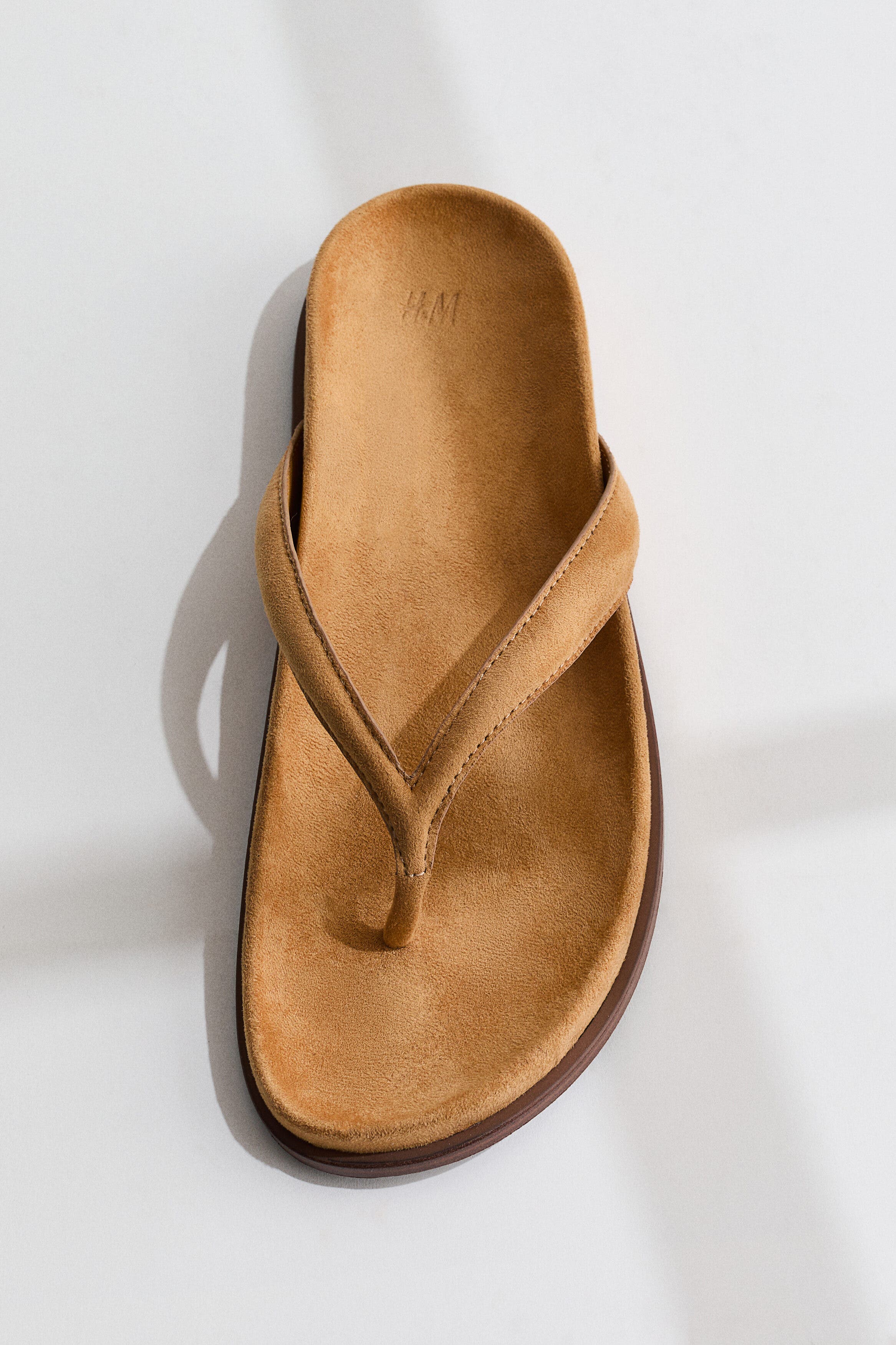 H&M Footbed Flip-flops, Alternate, color, Mustard Yellow