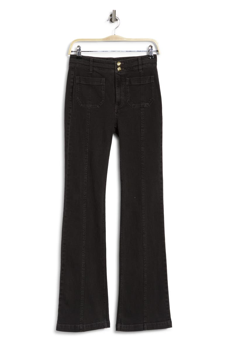 Dahlia Wide Leg Denim Jeans, Main, color, CHARBON