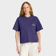 Nike Women's Nike Purple Baltimore Ravens Rewind Pocket Boxy T-Shirt