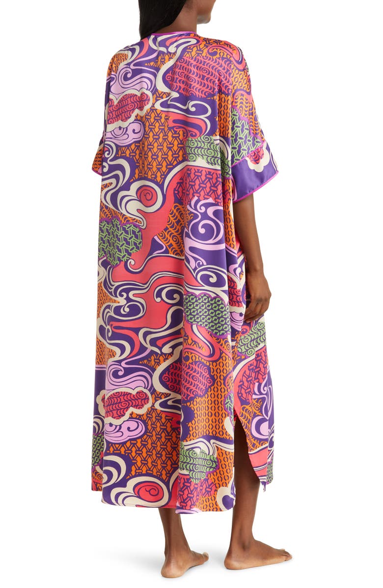 Natori Uzu Charmeuse Caftan Nightgown, Alternate, color, 