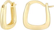 Adornia 14k Gold Plated Square Hoop Earrings