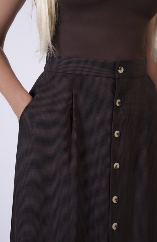 Aam The Label The Wool Midi Skirt In Black