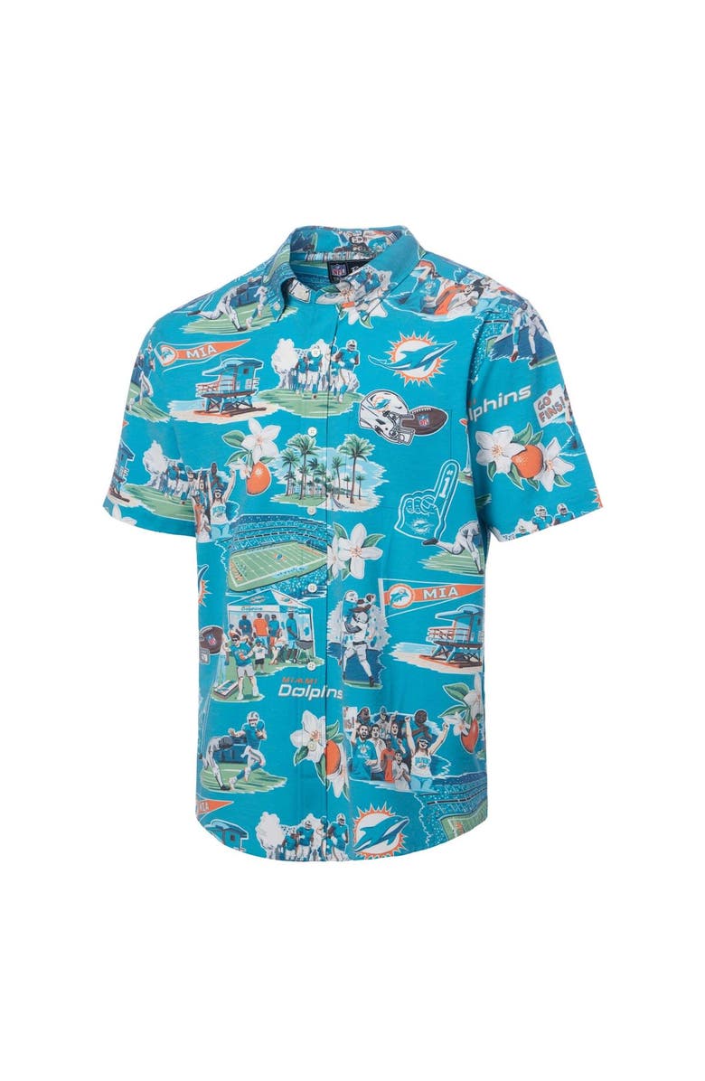 Reyn Spooner Men's Reyn Spooner Aqua Miami Dolphins Scenic Button-Down Shirt, Alternate, color, Aqua