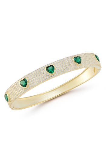 Chloe & Madison Chloe And Madison Heart Bangle Bracelet In Gold