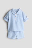 H&M 2-piece Cotton Seersucker Set