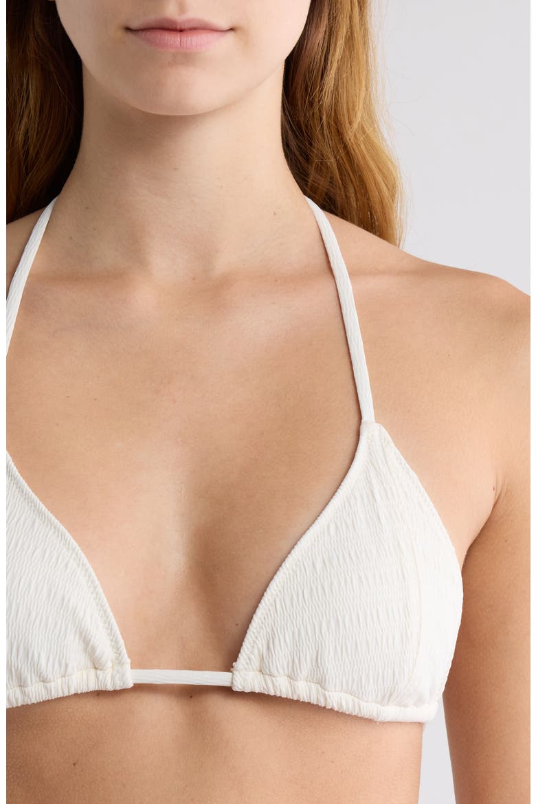 Katelyn Triangle Bikini Top, Alternate, color, GARDENIA