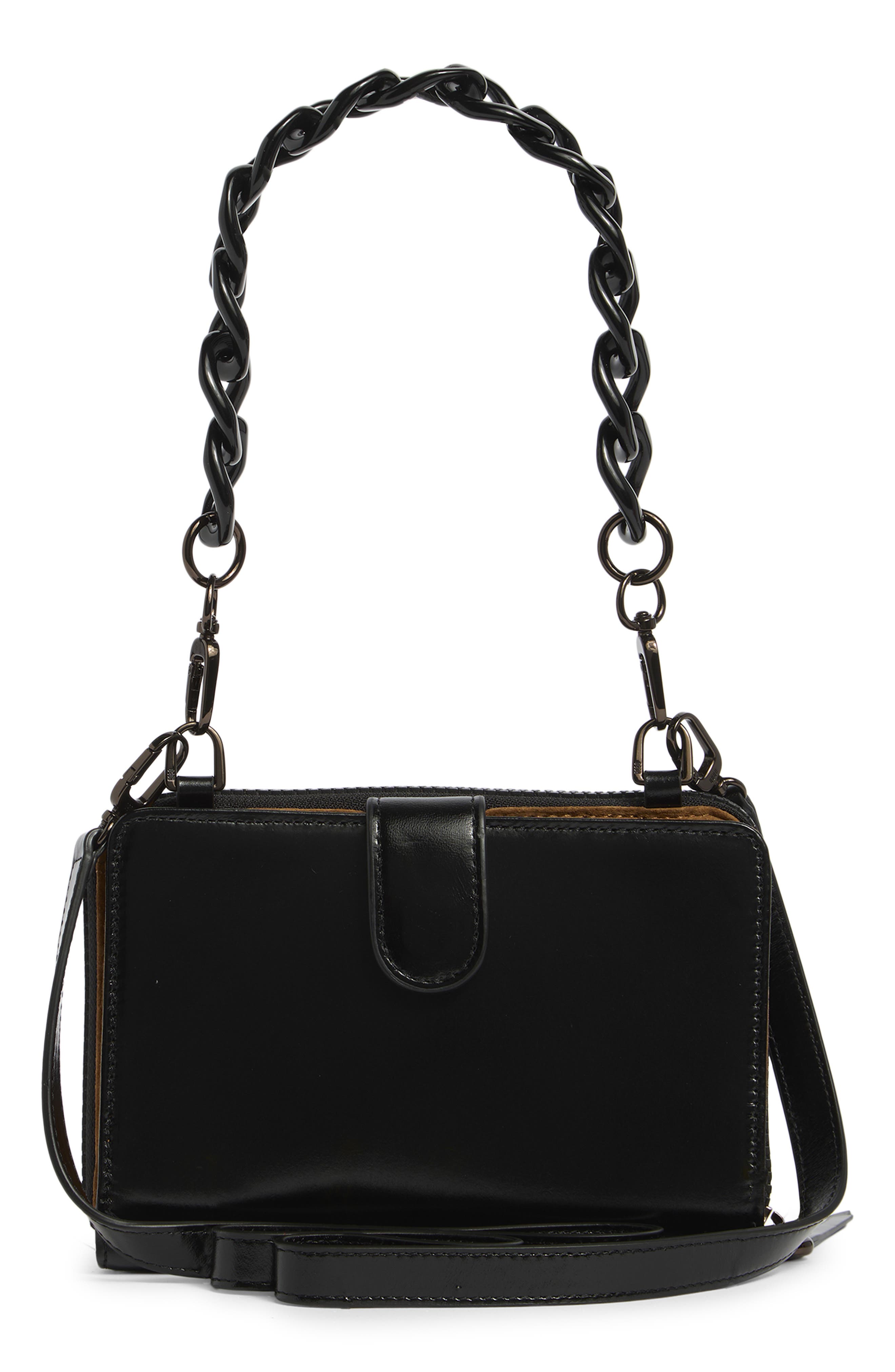 HOBO Dixon Zip Shoulder Bag, Alternate, color, Black