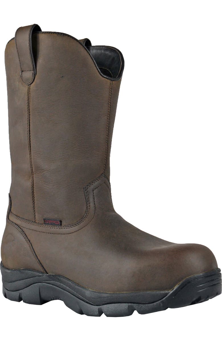 Hoss Boot Company HOSS Wildfire Wellington Composite Toe Waterproof Work Boot, Main, color, Brown