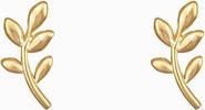 Bearfruit Jewelry Sterling Silver 18k Gold Plated Olivia Earrings Dainty Daily Wear