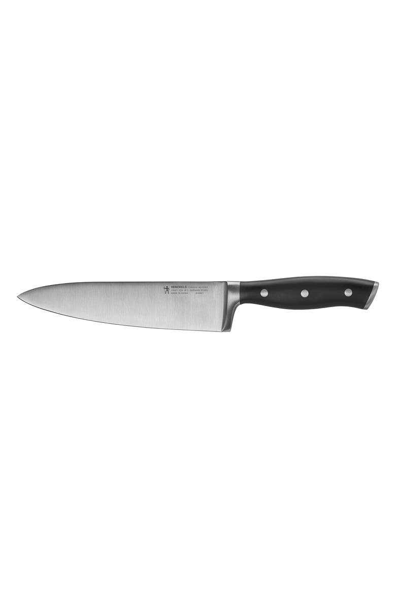 HENCKELS CUTLERY Forged Accent 8-Inch Chef's Knife, Main, color, Black