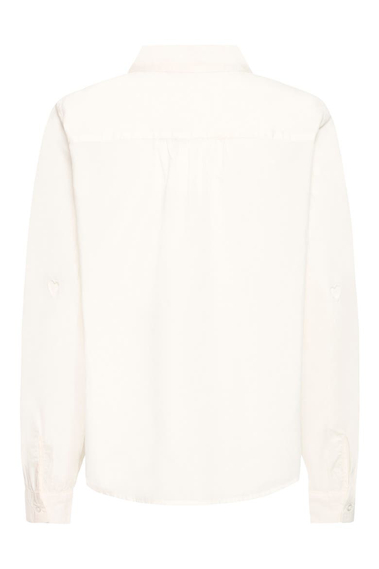 Ihlovely Heart Cutout Button-Up Top, Alternate, color, CLOUD DANCER