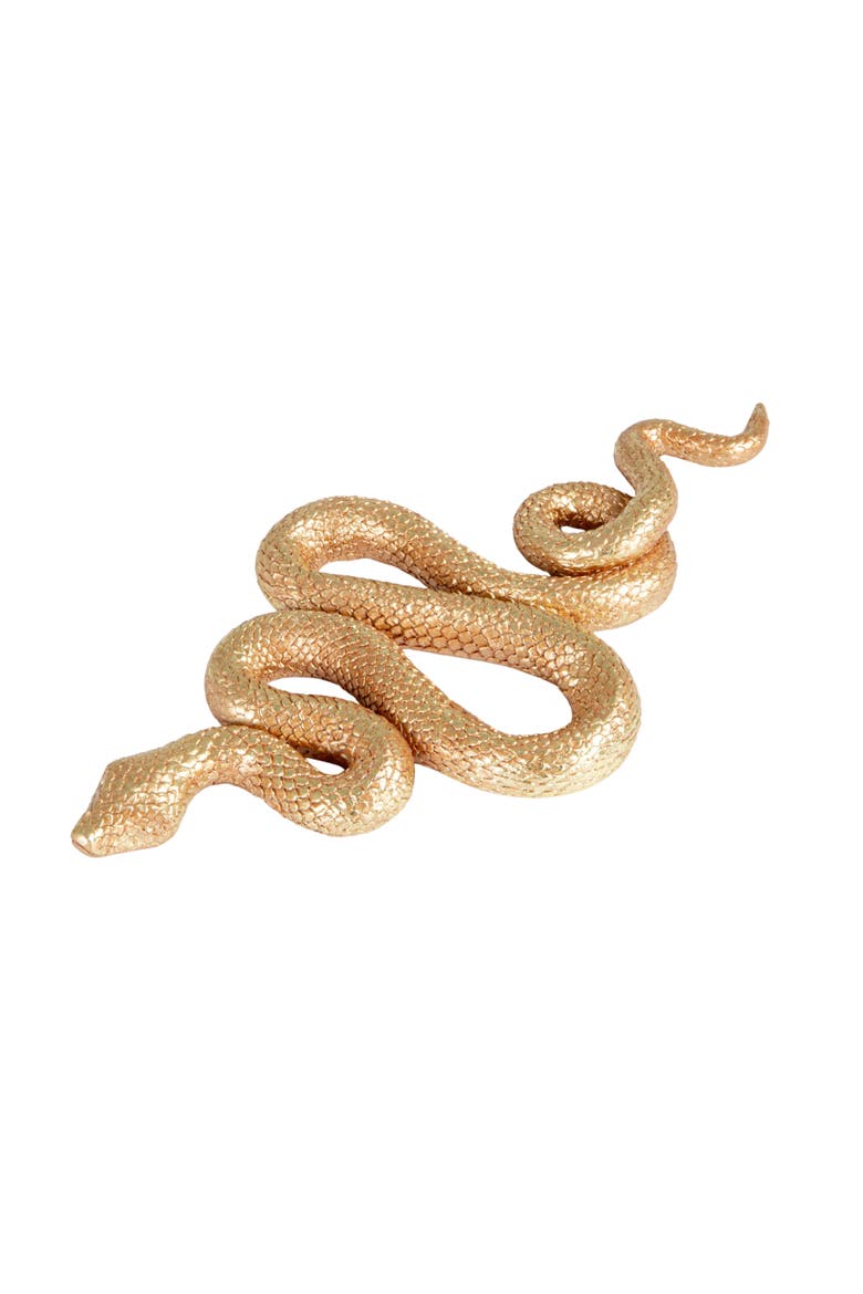 Resin Snake Wall Décor, Main, color, Gold
