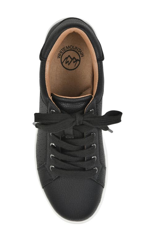 White Mountain Footwear Uniform Sneaker In Black Smooth