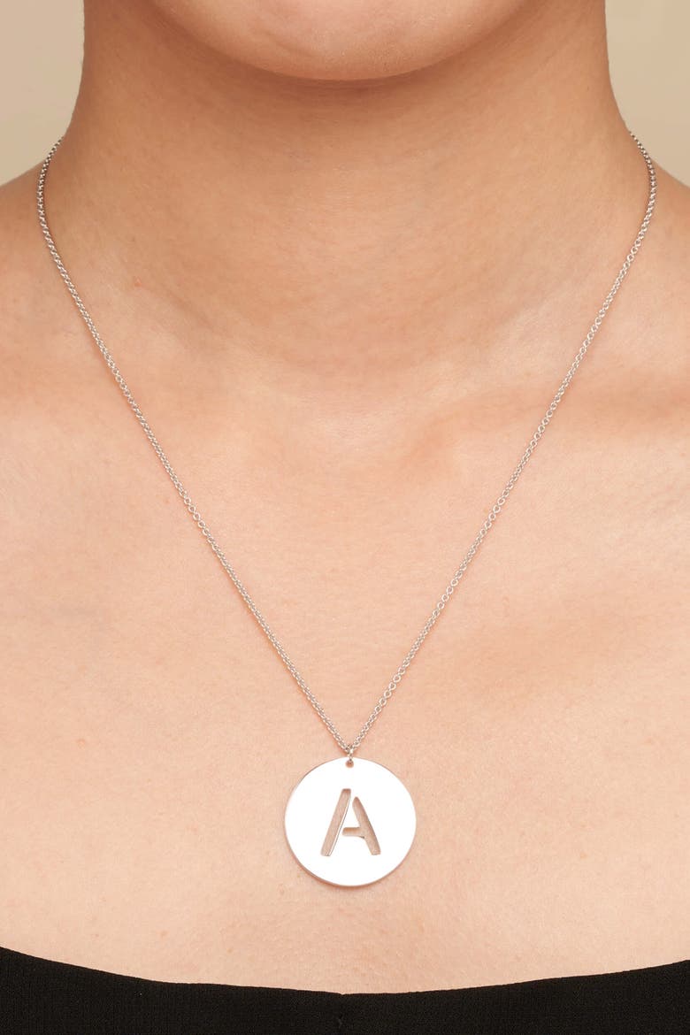 Say My Name Initial Pendant Necklace in Sterling Silver, Alternate, color, Letter X, Silver