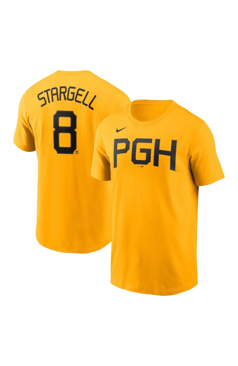 Nike Men's Nike Willie Stargell Gold Pittsburgh Pirates City Connect Name & Number T-Shirt, Main, color, 