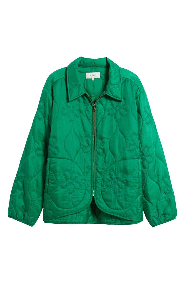 THE GREAT. The Daisy Quilted Nylon Ripstop Jacket, Alternate, color, 