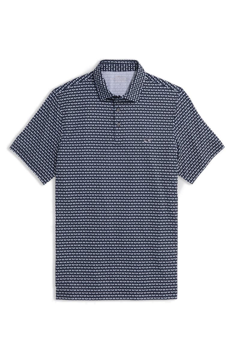 vineyard vines Nautical Print Sankaty Polo, Main, color, Pickle Nautical Navy