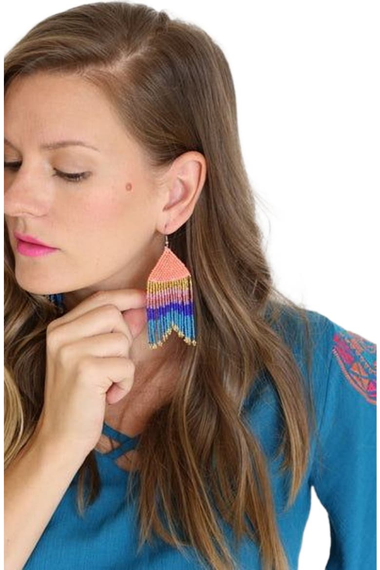 Mermaid Embera Earrings, Alternate, color, Mermaid