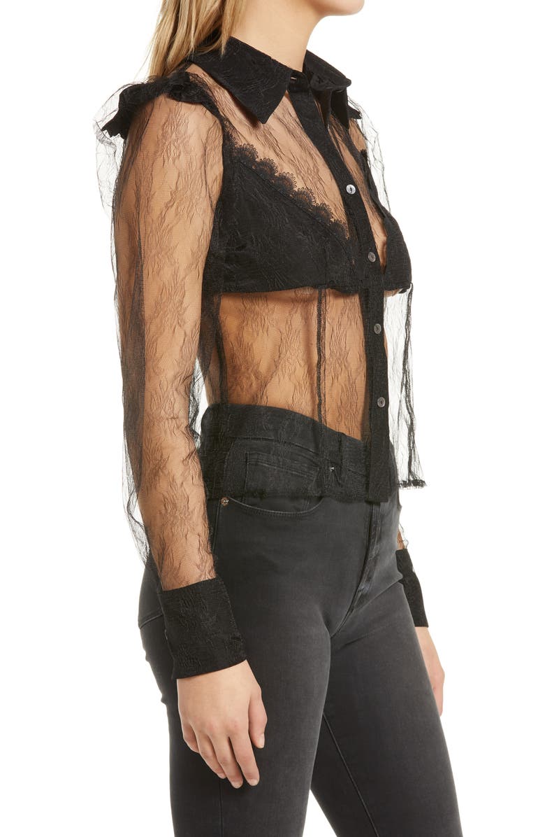 Amy Lynn Chesil Sheer Mesh Shirt, Alternate, color, 