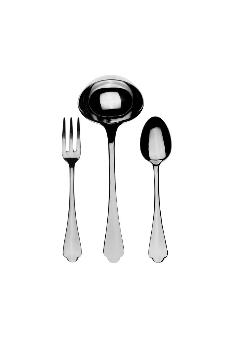 Dolce Vita Serving Set - 3 Pieces, Main, color, Silver