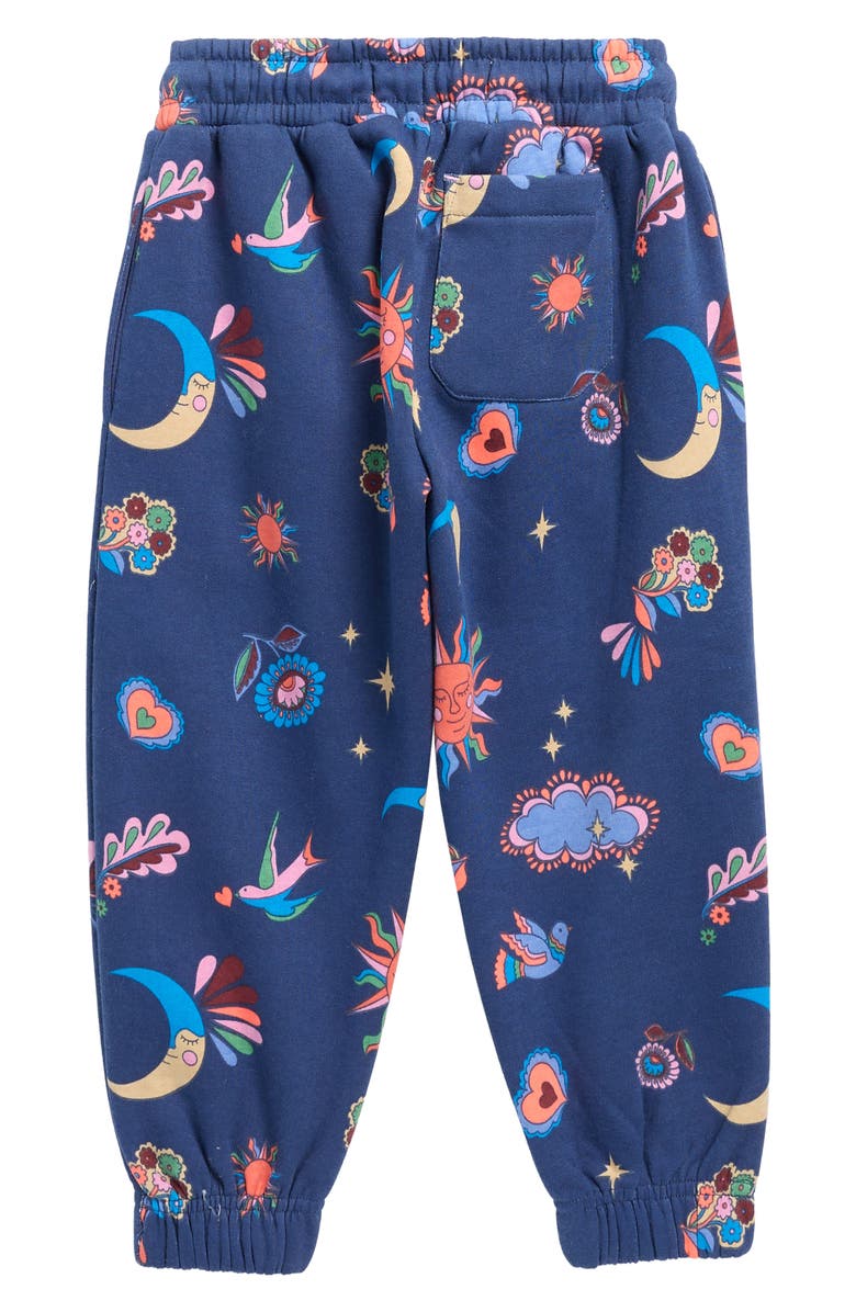 Mini Boden Kids' Graphic Joggers, Alternate, color, College Navy Celestial