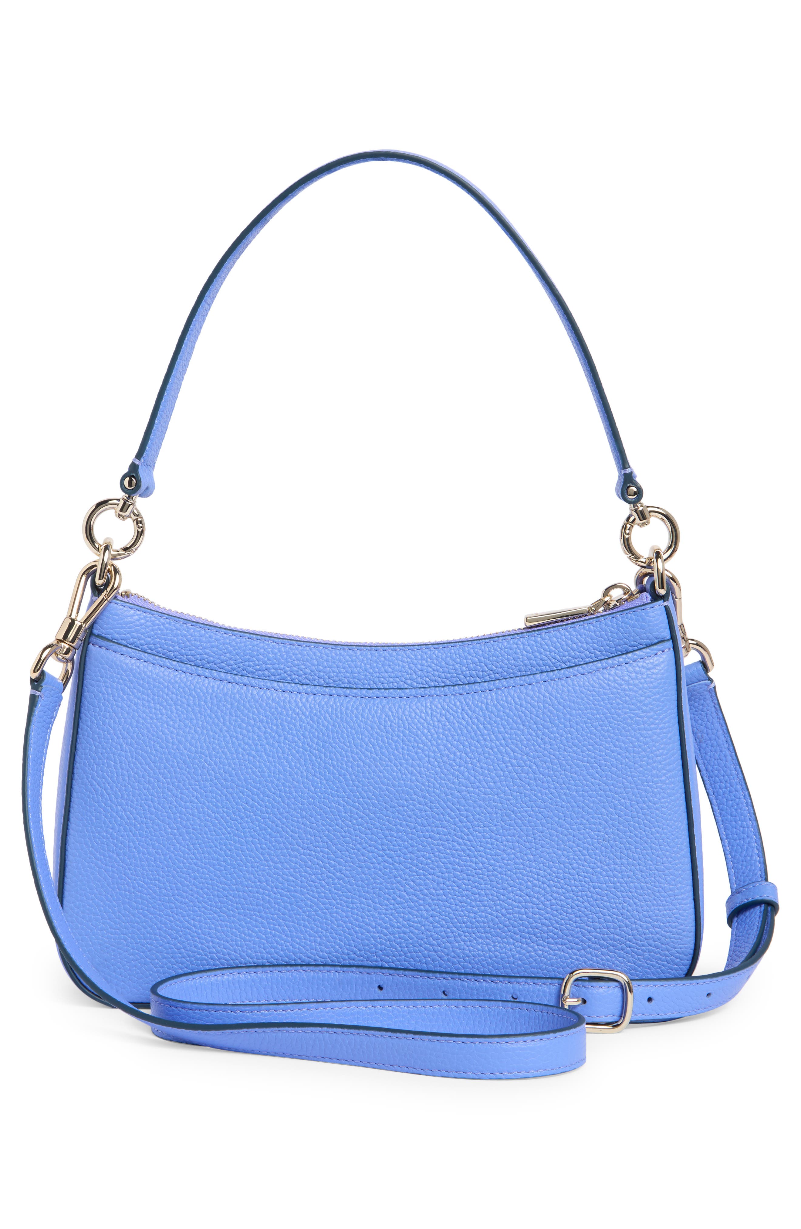 Kate Spade New York hudson pebbled leather medium shoulder bag, Alternate, color, Dark Periwinkle