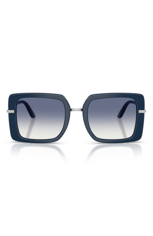 Dolce & Gabbana Dolce&gabbana 52mm Gradient Square Sunglasses In Blue Clear Light Blue