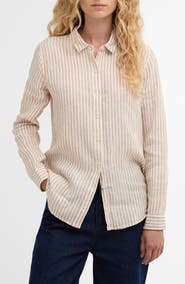 Barbour Marine Linen Button-Up Shirt