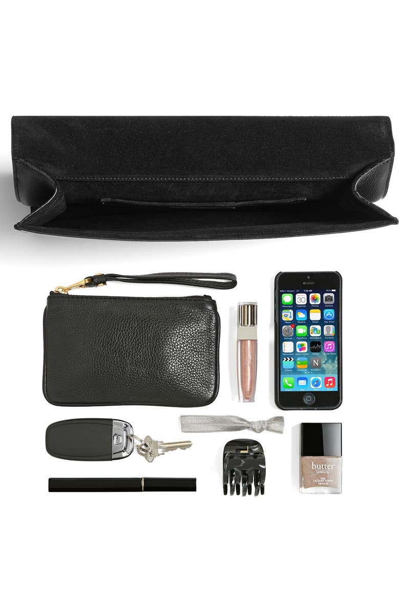 Saint Laurent 'Y' Leather Clutch, Alternate, color,