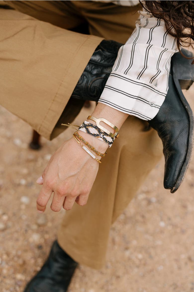 Serpiente Bracelet Set, Alternate, color, Brown