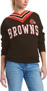 Tommy Hilfiger Women's Tommy Hilfiger Brown Cleveland Browns Heidi Raglan V-Neck Sweater