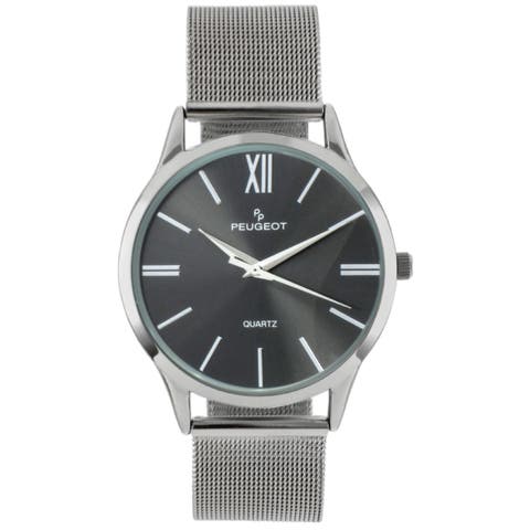 Minimalist Clean Dial Steel Mesh Bracelet Watch - 40MM
