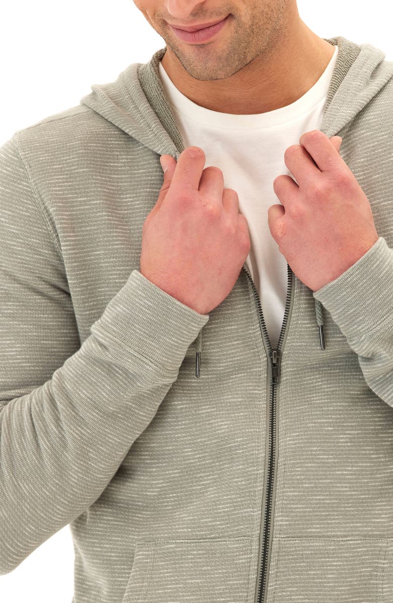 Threads 4 Thought Jordyn Stripe Organic Cotton French Terry Zip Hoodie, Alternate, color, 