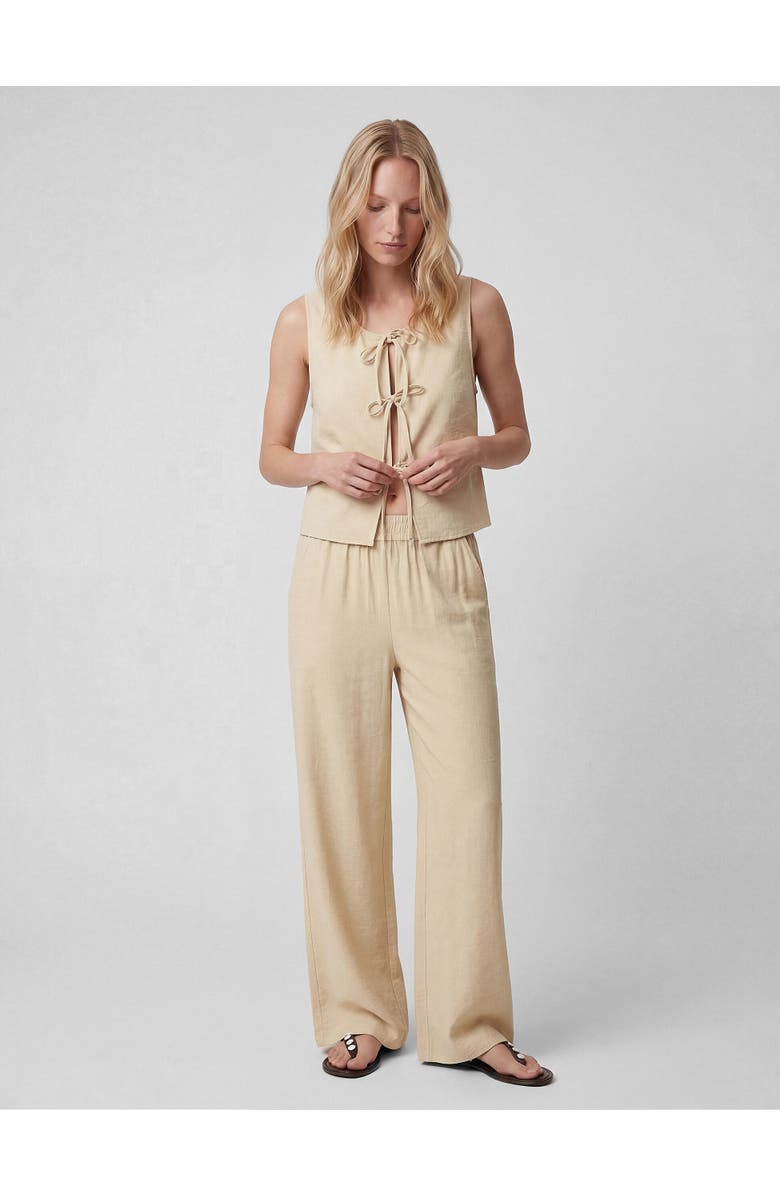 Koton Sleeveless Tie Front Top, Main, color, Beige
