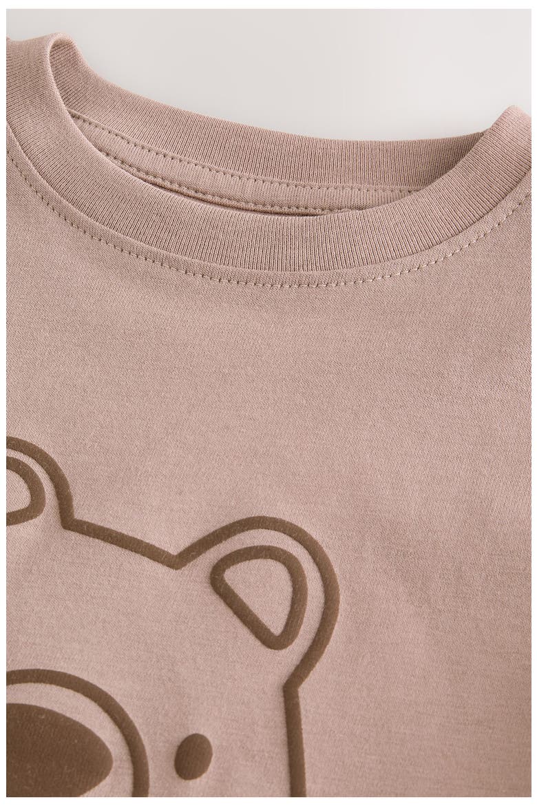 Kids' Graphic T-Shirt & Denim Hooded Jacket Set, Alternate, color, NEUTRAL