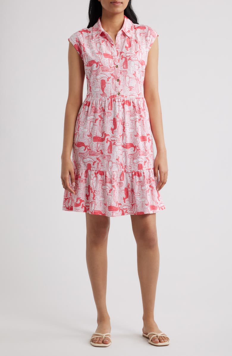 Lilly Pulitzer<sup>®</sup> Arley Sleeveless Shirtdress, Main, color, Paradise Punch Thar She Blows