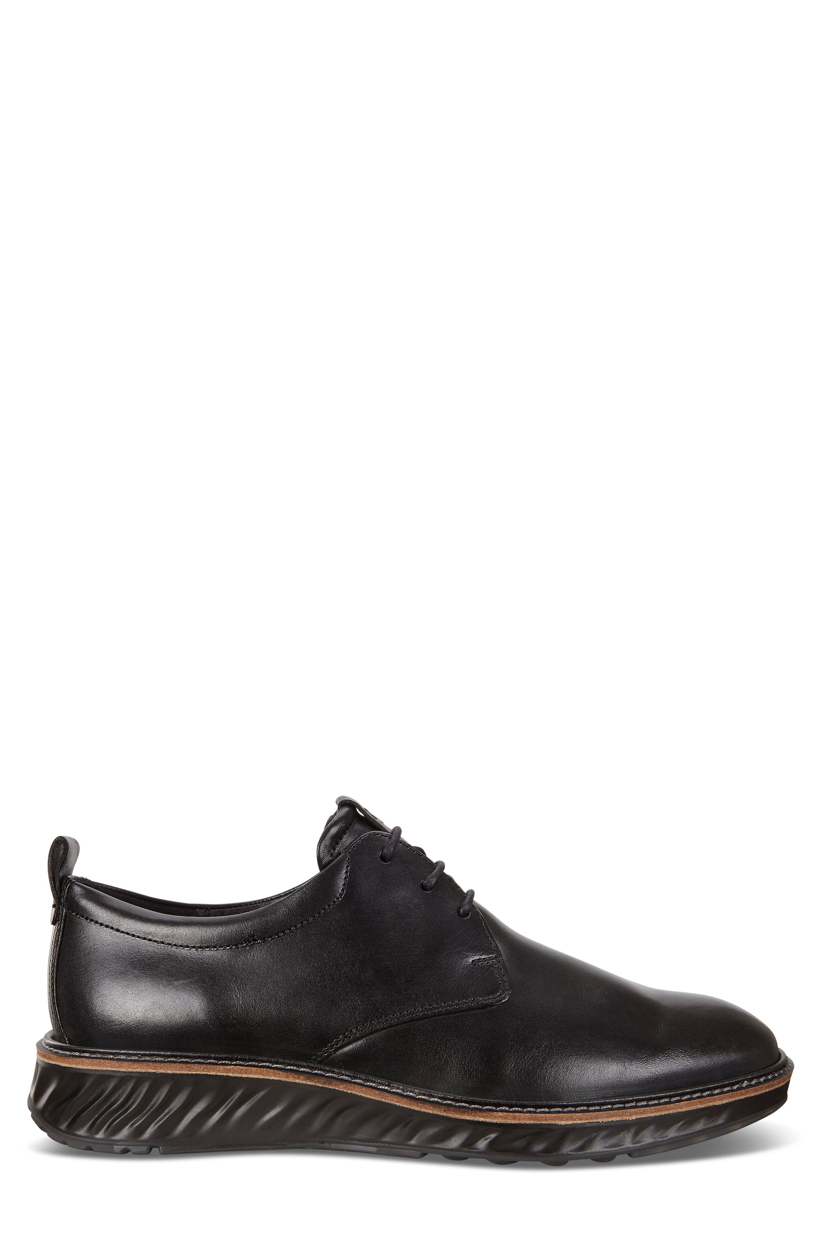 ECCO ST.1 Hybrid Plain Toe Derby, Alternate, color, Black Leather