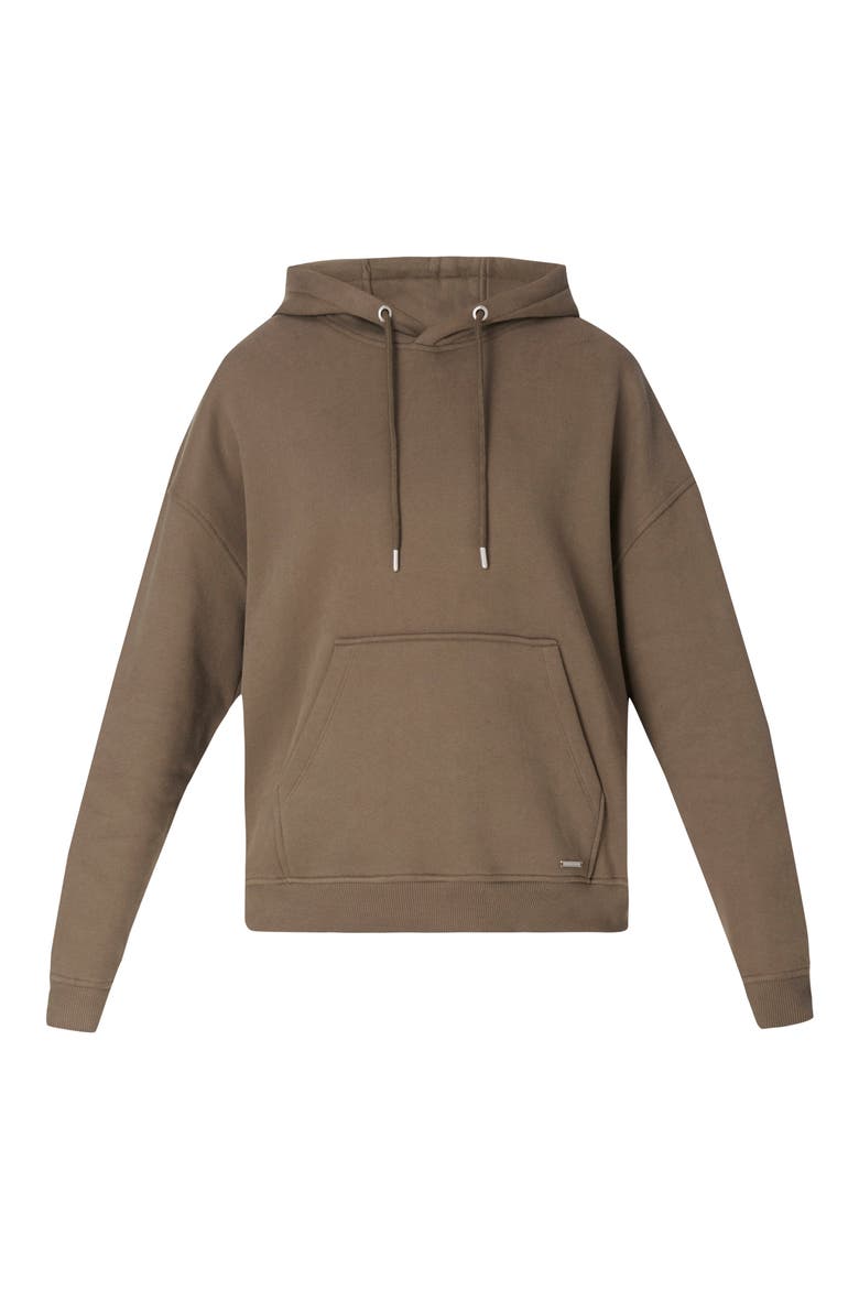 Premium Brushed Cotton Fleece Hoodie, Alternate, color, DARK TIMBER BROWN