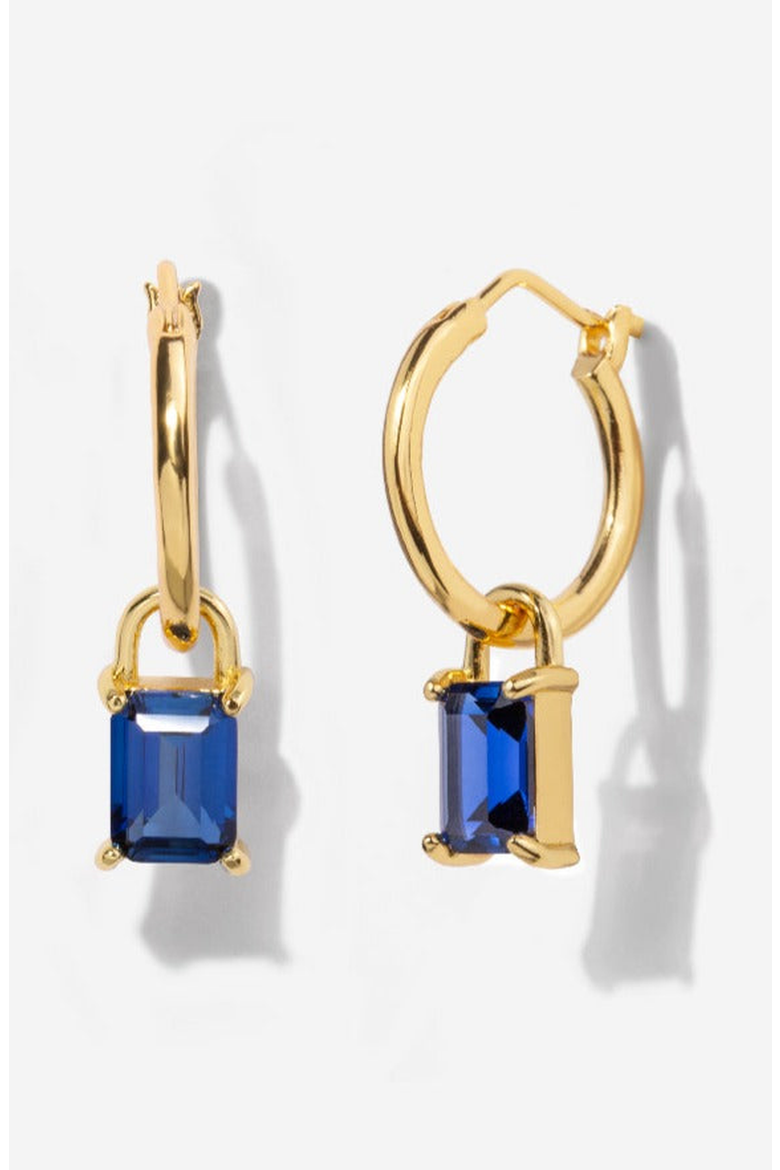 Iris Birthstone Hoops, Main, color, Sapphire