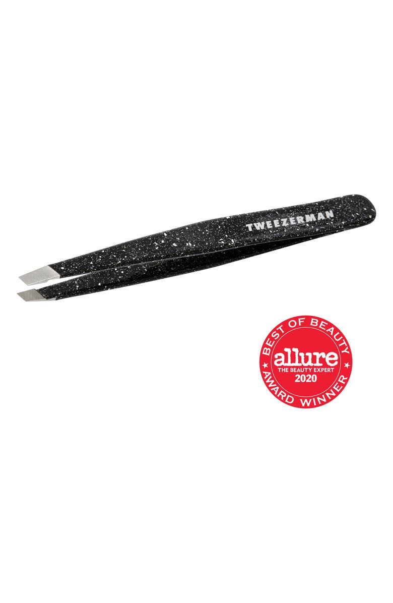TWEEZERMAN Dusted Onyx Slant Tweezer, Alternate, color, Onyx