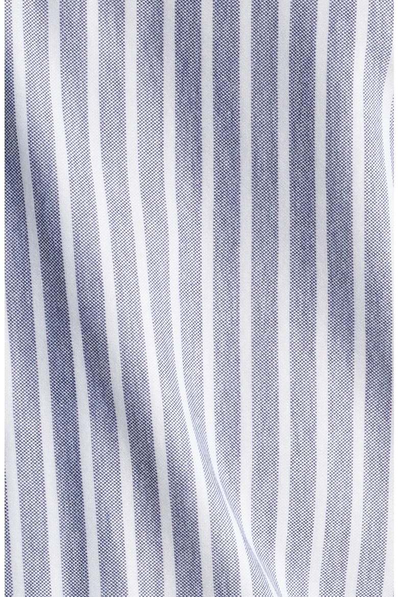 Slim Fit Stripe Non-Iron Dress Shirt, Alternate, color, GREY BLUE