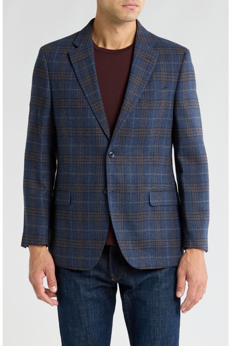 Branford Check Sport Coat, Main, color, BLUE PLAID