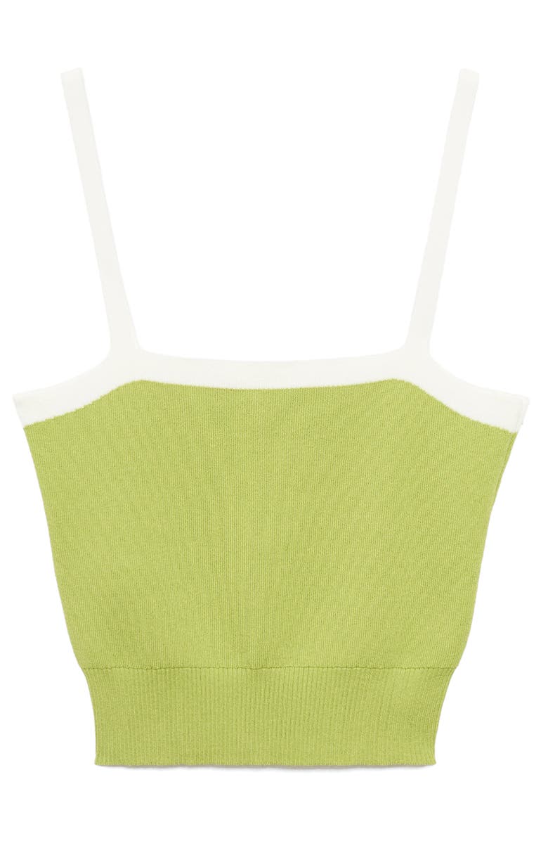 MANGO Crossed Back Sweater Tank, Alternate, color, Pastel Green