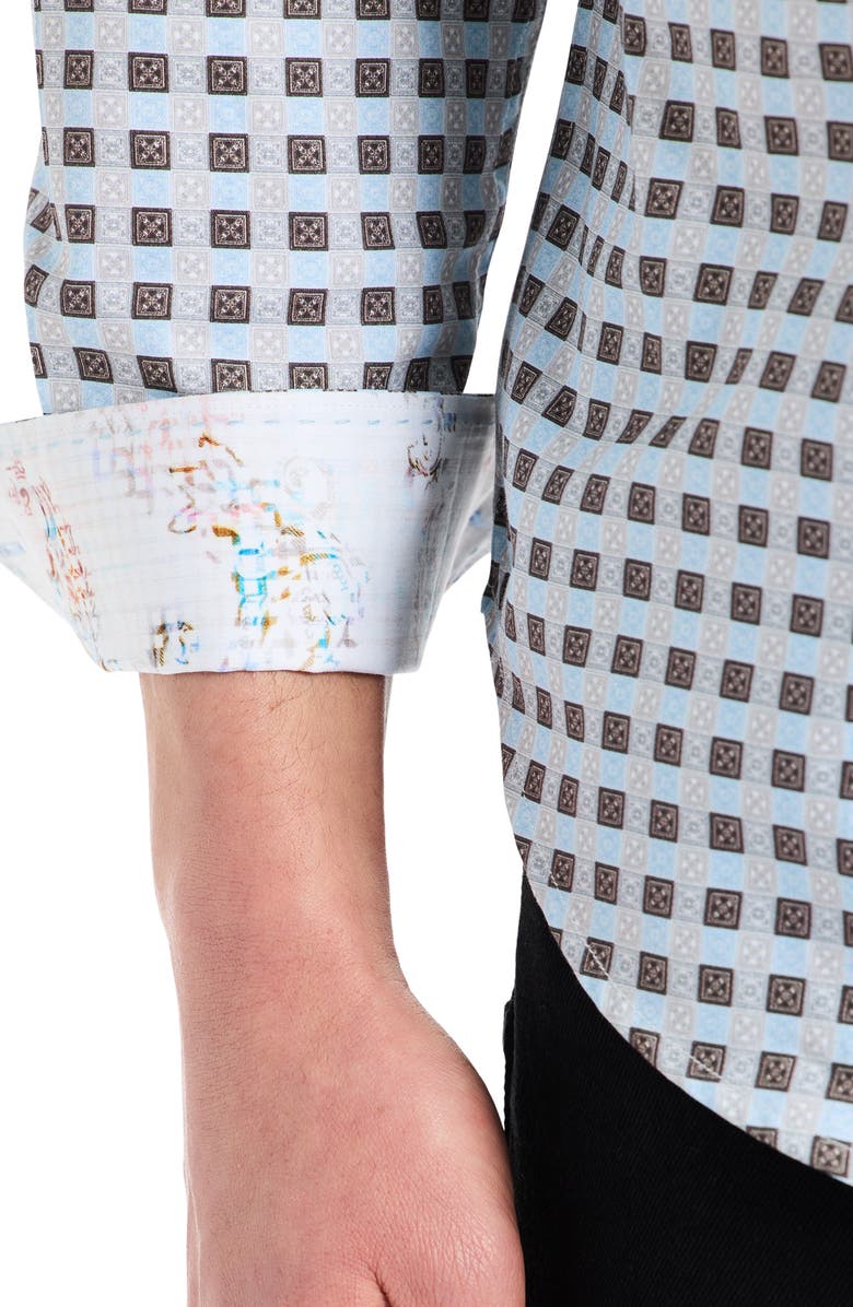 Robert Graham Ostin Long Sleeve Button-Up Shirt, Alternate, color, Tan