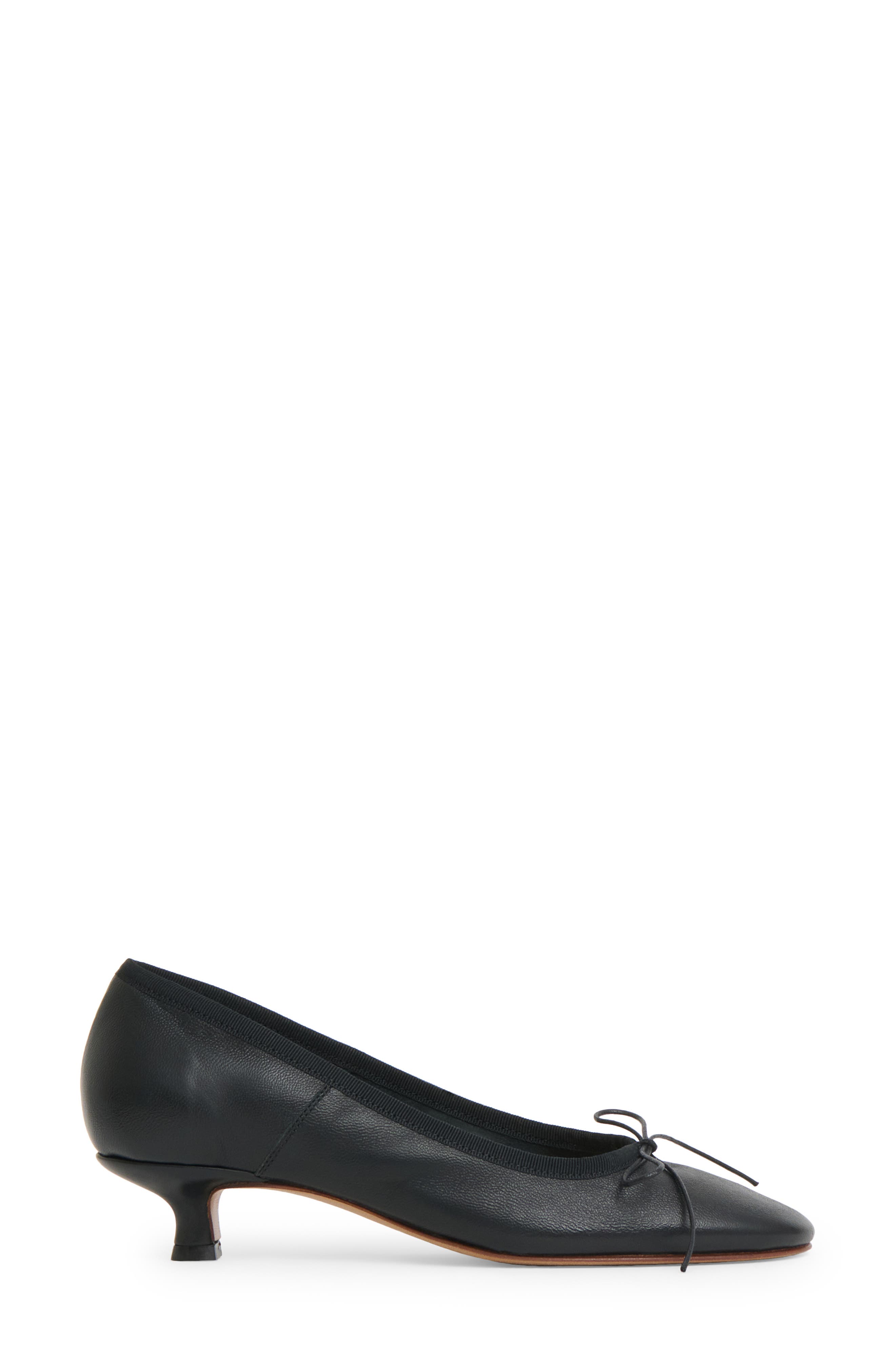 Mansur Gavriel Ballerina Kitten Heel Pump, Alternate, color, Black