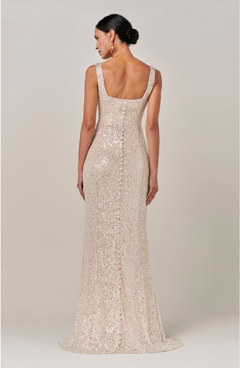 BWLDR Hozier Gown, Alternate, color, Champagne Sequin